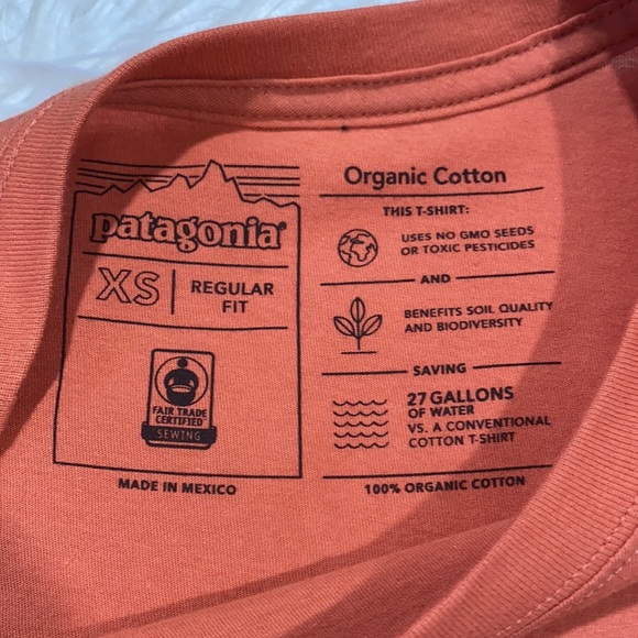 SOLD! Patagonia Buffalo Graphic Orange Short Sleev - Picture 4 of 5